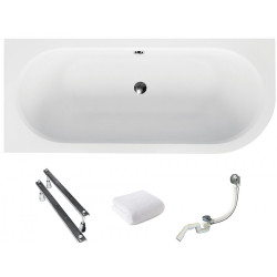 Elegancka Wanna AVITA Lewa 150L z Stelażem - Luksusowy Relax w Twojej Łazience!