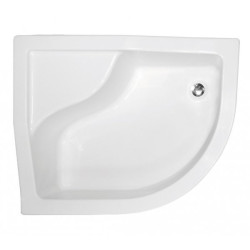 Besco Brodzik Maxi 100x80 asymetryczny Lewy Z syfonem