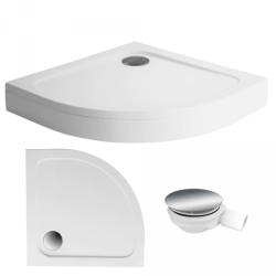 Polimat Brodzik półokrągły Standard 90x90 z Obudową i Syfonem