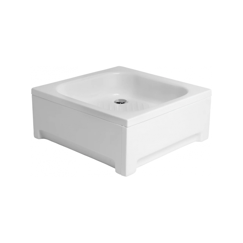 Polimat Brodzik głęboki Karen 70x70 z Obudową i Syfonem