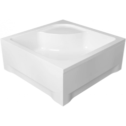 Kwadratowy brodzik akrylowy TENOR 80x80 - Elegancja i komfort w Twojej łazience