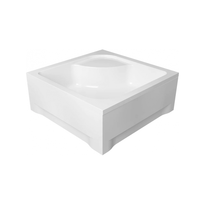 Kwadratowy brodzik akrylowy TENOR 80x80 - Elegancja i komfort w Twojej łazience