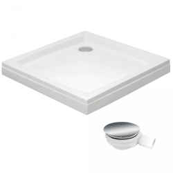 Polimat Brodzik kwadratowy Patio 80x80 z Obudową i Syfonem