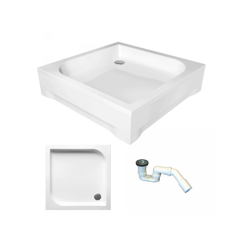 Rewolucyjny Brodzik TENOR 90x90 z Obudową i Gratisowym Syfonem - Elegancja Twojej Łazienki!