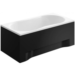 Wanna Gracja 180x80 z Czarną Obudową i Syfonem - Elegancja i Komfort dla Twojej Łazienki