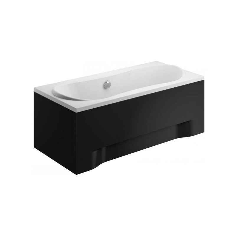 Luksusowa wanna Polimat Long 180x80 z czarną obudową – nowoczesne SPA w Twoim domu!