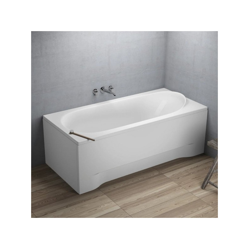 Elegancja Medium 190x80 - Designerska Wanna z Czarną Obudową i Syfonem dla Nowoczesnych Łazienek!