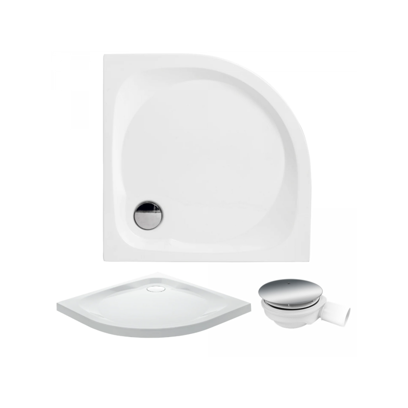 Elegancki Brodzik Półokrągły 90x90 NOWY STYL + Syfon Gratis!