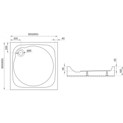 NOWY STYL Polimat Brodzik 90x90 z Syfonem – Twoja Luksusowa Oaza Prysznicowa!