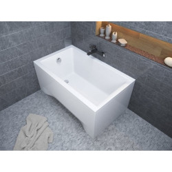 Elegancka Wanna Akrylowa Polimat Capri 120x70 cm z Nowoczesną Obudową i Syfonem!