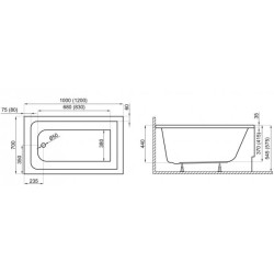 Wanna Akrylowa Polimat Classic 120x70 - Luksusowy Design i Funkcjonalność dla Twojej Łazienki