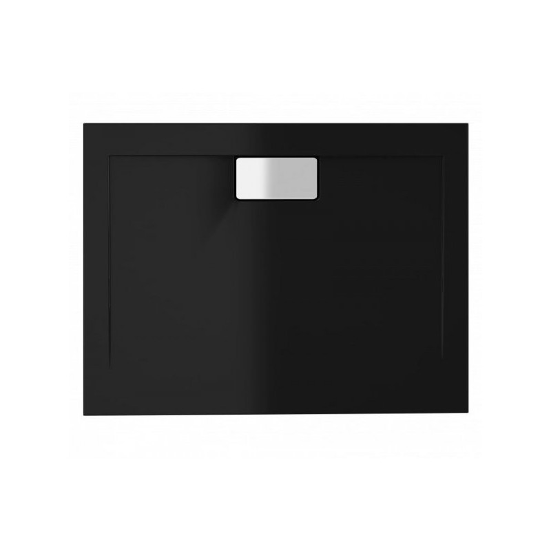 Czarny Brodzik Vegar Połysk 90x80 cm – Elegancja w Nowoczesnej Łazience!