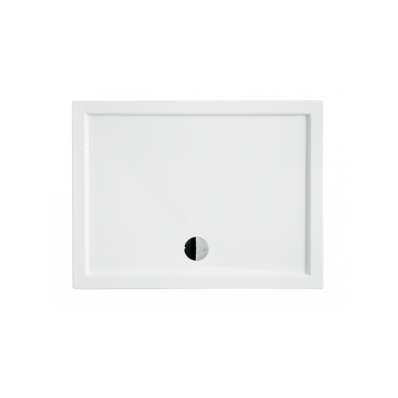 Elegancki Brodzik Prostokątny Slimline z Akrylu Sanitarnego - Biały Design