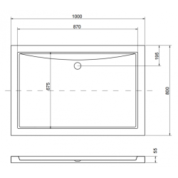 Elegancki Brodzik Prostokątny Slimline z Akrylu Sanitarnego - Biały Design