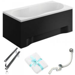 Elegancka Wanna Polimat Gracja 120x75 - Czarna Klasyka w Twojej Łazience