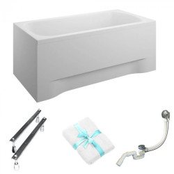 Wanna Akrylowa Polimat Classic 130x70 cm z Białą Obudową i Syfonem - Elegancja i Trwałość