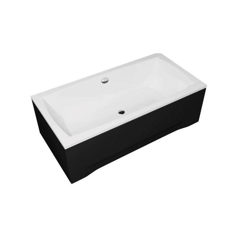 Polimat Apri 140x70 Czarna Wanna - Nowoczesna Minimalistyczna Elegancja z Antybakteryjną Powłoką