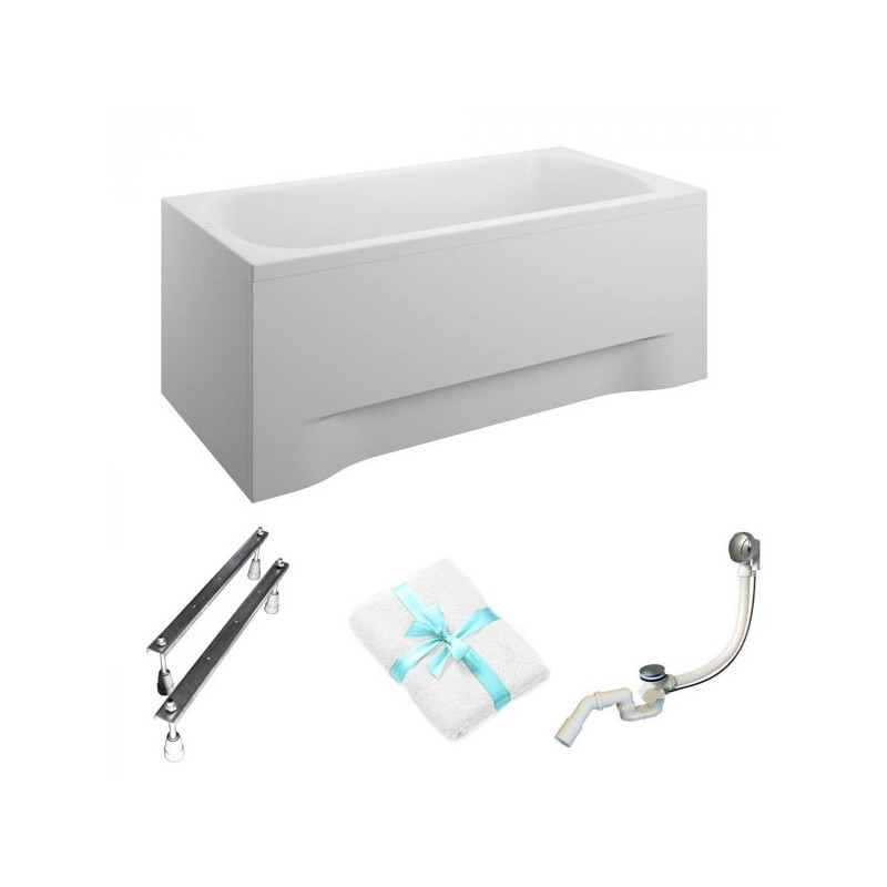 Elegancka Wanna Polimat Classic 140x70 - Stylowa i Funkcjonalna z Obudową i Syfonem