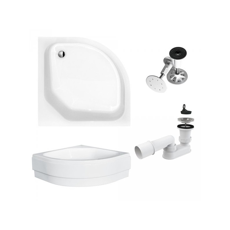 Ekskluzywny Brodzik Półokrągły BESCO Diper II 80x80 - Komfort i Styl dla Twojej Łazienki!