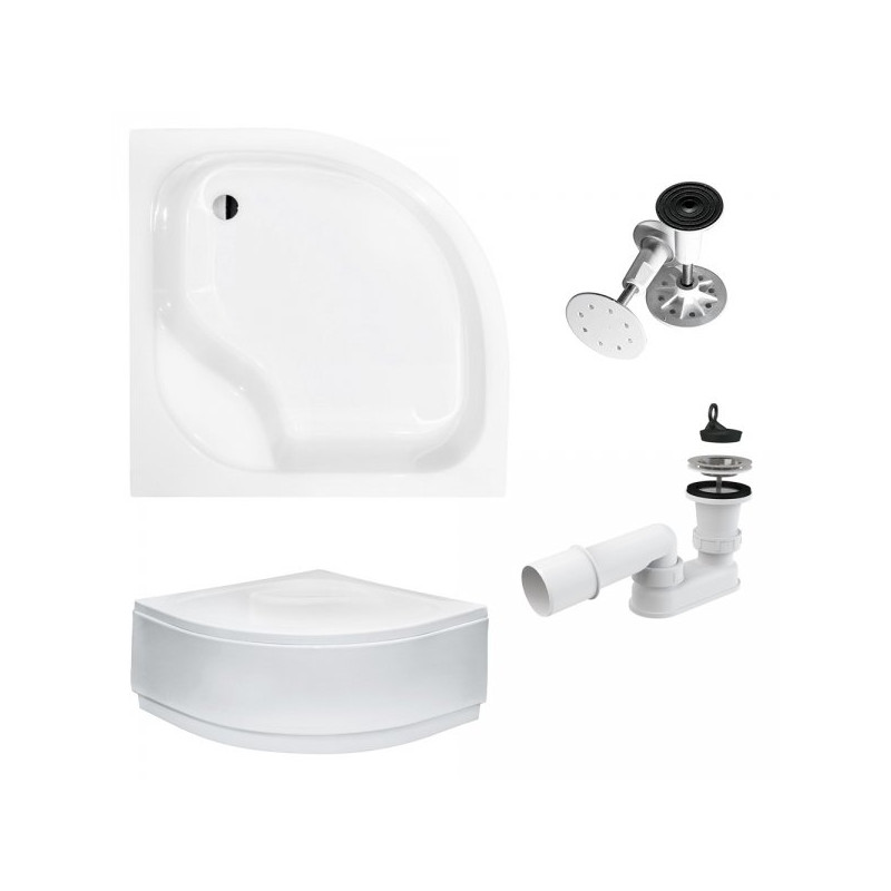 BESCO Diper I Brodzik 80x80 cm z Obudową - Antybakteryjny i Odporny na Zarysowania