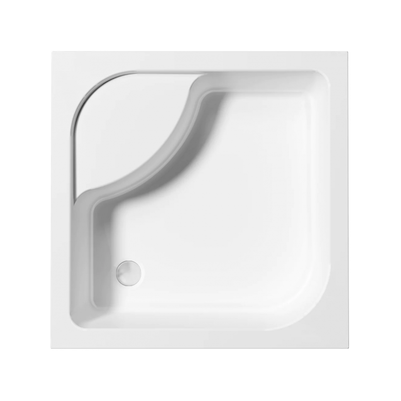 Polimat Brodzik kwadratowy głęboki Tenor 80x80 z Obudową i Syfonem