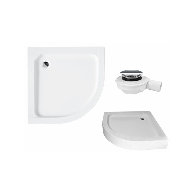 Brodzik Elegance 70 - Półokrągły Biały Komfort z Poziomowaniem