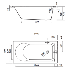 Stylowa Wanna Akrylowa Cersanit Flavia 140x70 z Dodatkami – Komfort i Elegancja w Twojej Łazience!