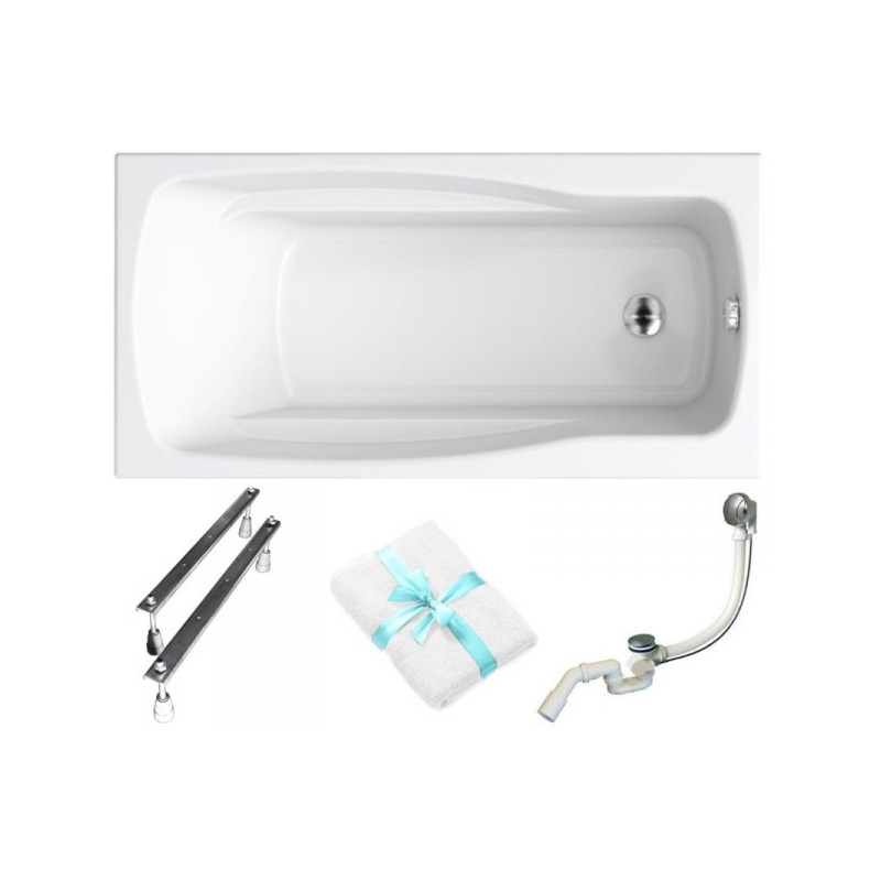 Wanna Akrylowa Cersanit Lana 140x70 + Syfon, Nóżki, Ręcznik - Komfort i Elegancja dla Twojej Łazienki