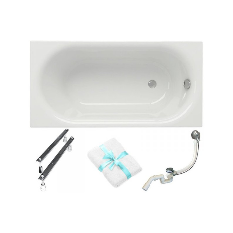 Cersanit Octavia: Luksusowa wanna 140x70 z akcesoriami i ręcznikiem w zestawie