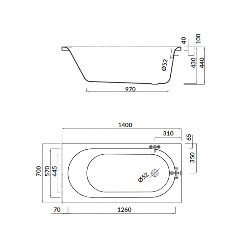 Cersanit Octavia: Luksusowa wanna 140x70 z akcesoriami i ręcznikiem w zestawie