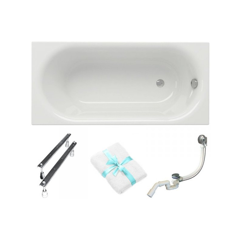 Cersanit Octavia 150x70 Akrylowa Wanna z Syfonem, Nóżkami i Ręcznikiem Gratis!