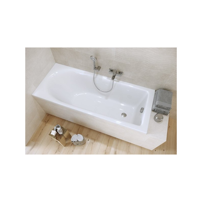 Relaksacyjna Wanna Cersanit Flavia 160x70 z Syfonem i Nóżkami + Ręcznik Gratis