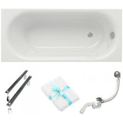 Przestronna wanna akrylowa Cersanit Octavia 160x70 z syfonem i gratis ręcznikiem