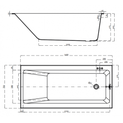 Cersanit Crea SLIM 160x75 – Elegancka wanna akrylowa z montażem i gratisowym ręcznikiem