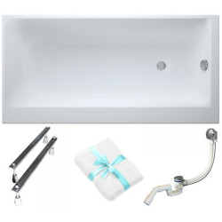 Elegancka Wanna Akrylowa Cersanit Smart 160x80 Lewa z Akcesoriami - Komfort i Styl w Łazience