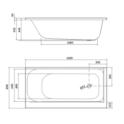 Elegancka Wanna Akrylowa Cersanit Smart 160x80 Lewa z Akcesoriami - Komfort i Styl w Łazience