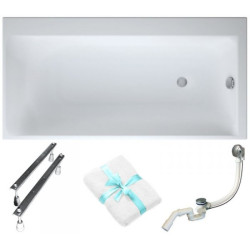 Ekskluzywna Wanna Akrylowa Cersanit Smart 160x80 PRAWA z Syfonem i Dodatkami Gratis!