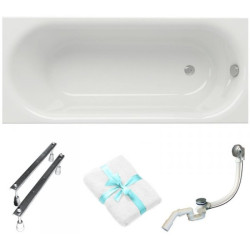 Komfortowa wanna Cersanit Octavia 170x70 z zestawem montażowym i ręcznikiem gratis