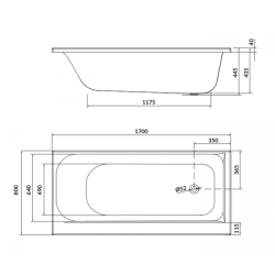 Wanna Akrylowa Cersanit Smart 170x80 LEWA z Syfonem, Nogi i Ręcznik Gratis!