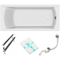 Cersanit Korat 180x80 - Elegancka Wanna Akrylowa + Gratis Ręcznik!