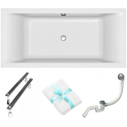 Cersanit Larga SLIM 190x90 - Komfortowa Wanna z Akrylu z Syfonem, Nogi i Ręcznik Gratis!