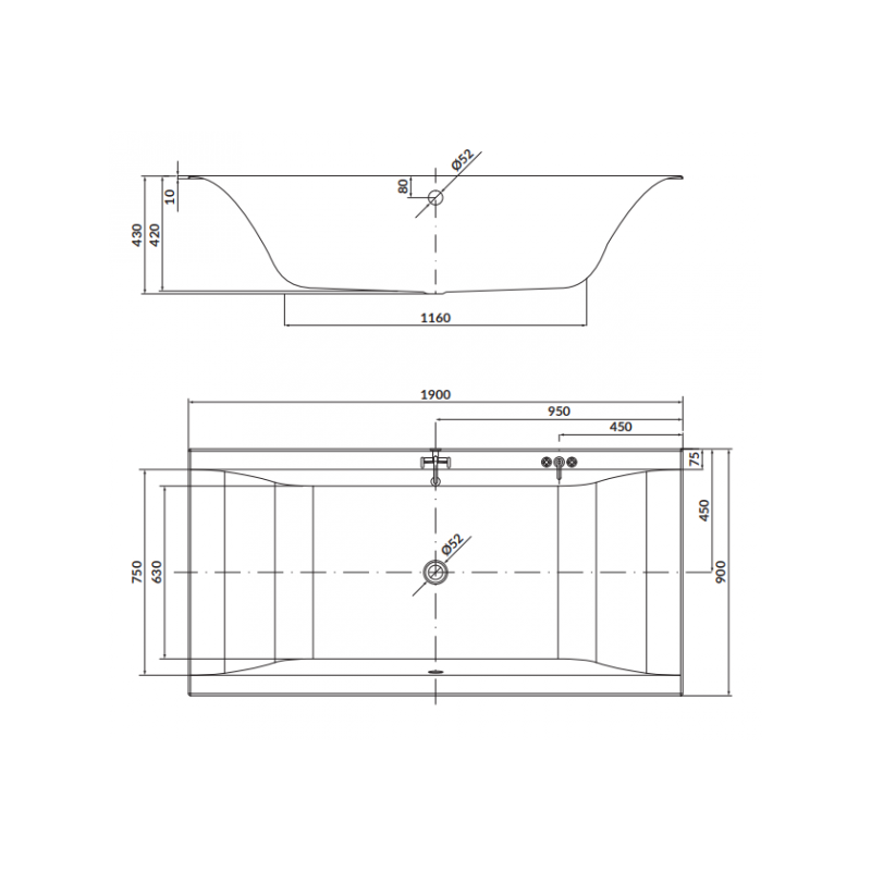 Cersanit Larga SLIM 190x90 - Komfortowa Wanna z Akrylu z Syfonem, Nogi i Ręcznik Gratis!