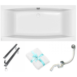 Cersanit Virgo 190x90: Komfortowa Wanna Akrylowa z Syfonem i Ręcznikiem Gratis!