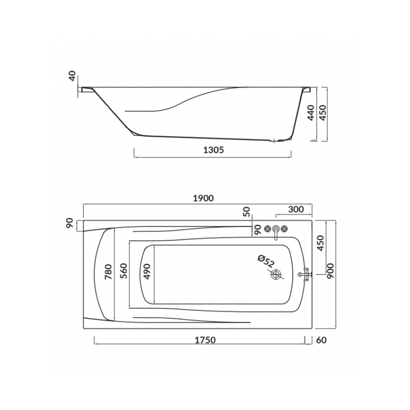Wanna akrylowa Zen 190x90 Cersanit – Komfort i Styl do Twojej Łazienki z Wygodnymi Podłokietnikami