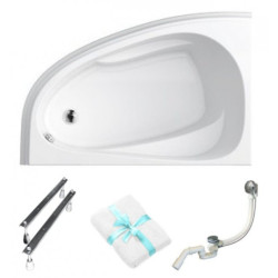 Cersanit Joanna NEW Wanna Asymetryczna 140x90 Lewa + Syfon + Akcesoria Gratis
