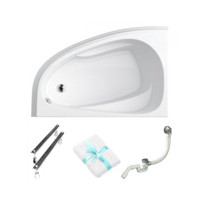 Cersanit Joanna NEW Wanna Asymetryczna 140x90 Lewa + Syfon + Akcesoria Gratis