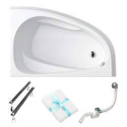 Cersanit Joanna NEW Wanna 140x90 PRAWA z Syfonem i Nóżkami - Komfort i Elegancja w Twojej Łazience