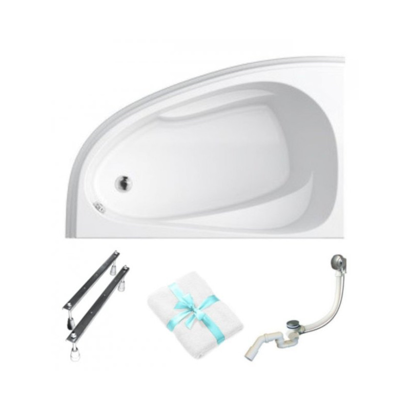 Wanna Asymetryczna Cersanit Joanna 150x95 Lewa - Komfort i Styl z Dodatkami