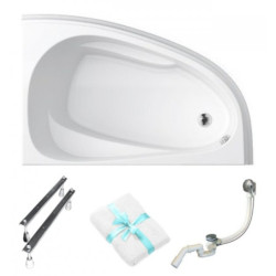 Cersanit Joanna NEW 150x95 PRAWA: Komfortowa wanna asymetryczna z gratisowym ręcznikiem!