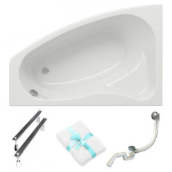 Cersanit SICILIA Wanna lewostronna 150x100 z syfonem i nogami + ręcznik GRATIS